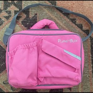 Pink planet box lunch box carry bag